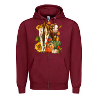 Burgundy Fall Heifer Zipper Hoodie - LillyAllenDesigns