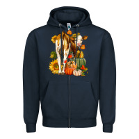Navy Fall Heifer Zipper Hoodie - LillyAllenDesigns