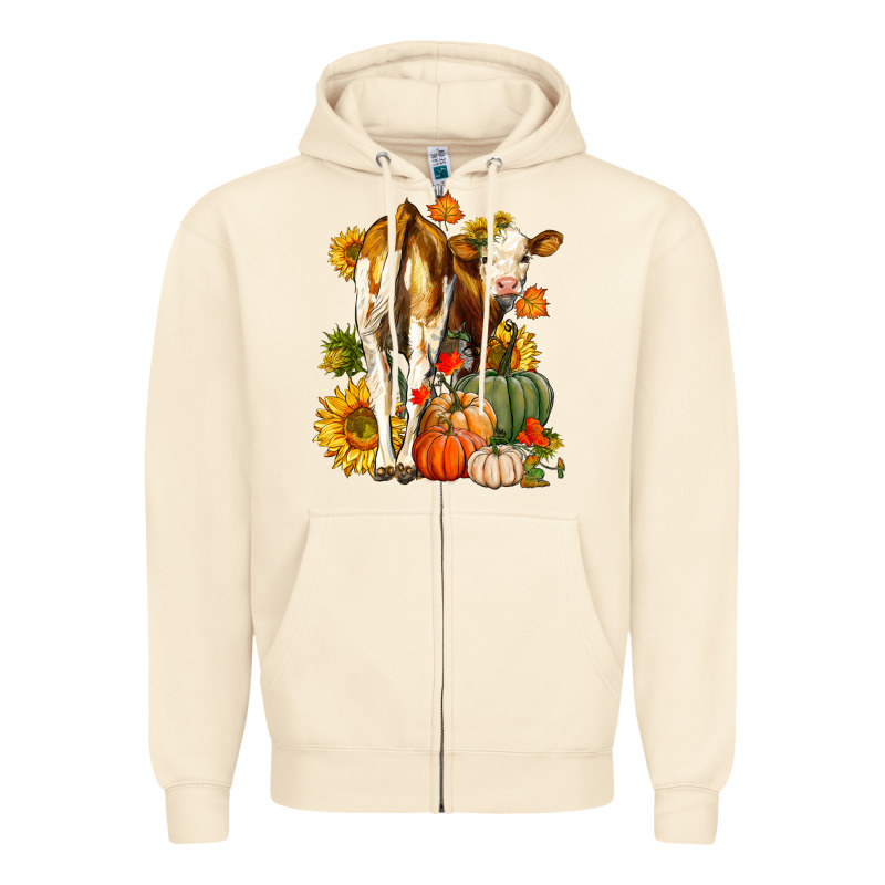 Fall Heifer Zipper Hoodie by LillyAllenDesigns | Teevron