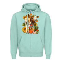 Seafoam Fall Heifer Zipper Hoodie - LillyAllenDesigns