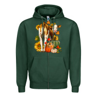 Sports Green Fall Heifer Zipper Hoodie - LillyAllenDesigns