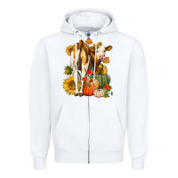 White Fall Heifer Zipper Hoodie - LillyAllenDesigns