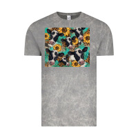 Cloud Rock western leopard sunflower black and white  cow Vintage Tee - BarkalooDesign