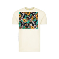 Vintage Arctic western leopard sunflower black and white  cow Vintage Tee - BarkalooDesign