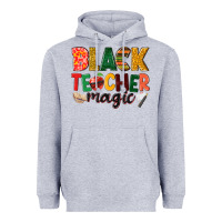 Heather Grey black teacher magic Heavyweight Hoodie - NancyCooperArtShop