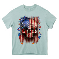 Arona 4th of July skull American flag Heavy Core Tee - Neo Western