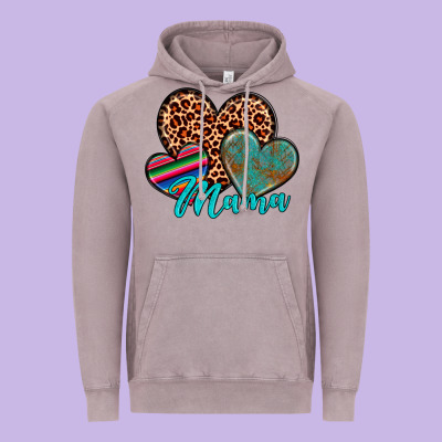 Hearts Mama Vintage Hoodie Designed By Artiststas