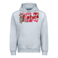 Heather Grey Love you forever Urban Hoodie - FaDigitalArtStudio