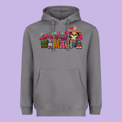 Badass Mamacita Heavyweight Hoodie Designed By Texasbilliewilder