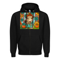 Black Western Fall Cow Zipper Hoodie - LillyAllenDesigns