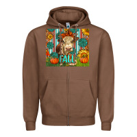 Chestnut Western Fall Cow Zipper Hoodie - LillyAllenDesigns
