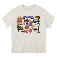 Cream preview louisiana state Heavy Core Tee - BarkalooDesign