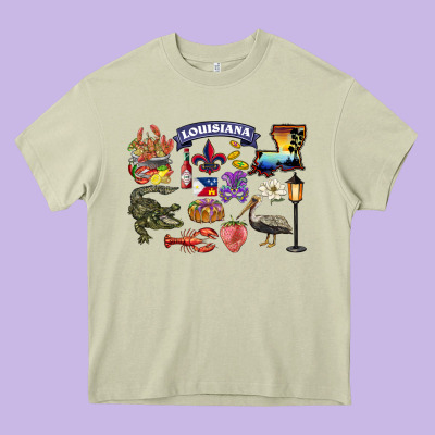 Preview Louisiana State Heavy Core Tee Designed By Barkaloodesign