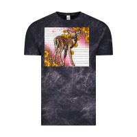 Cloud Black Western Cute Baby Deer Fawn Vintage Tee - LillyAllenDesigns