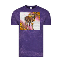 Cloud Purple Western Cute Baby Deer Fawn Vintage Tee - LillyAllenDesigns