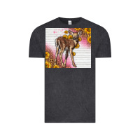 Vintage Black Western Cute Baby Deer Fawn Vintage Tee - LillyAllenDesigns