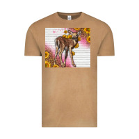Vintage Camel Western Cute Baby Deer Fawn Vintage Tee - LillyAllenDesigns