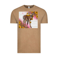 Vintage Coffee Western Cute Baby Deer Fawn Vintage Tee - LillyAllenDesigns