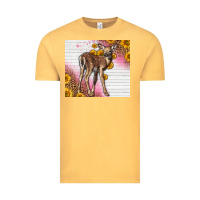 Vintage Mustard Western Cute Baby Deer Fawn Vintage Tee - LillyAllenDesigns