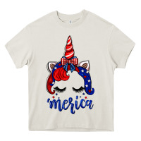 Cream 4th of July unicorn Heavy Core Tee - Neo Western