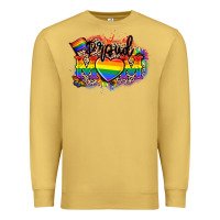 Antique Gold Proud Mom leopard Premium Sweatshirt - NancyCooperArtShop