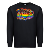 Black Proud Mom leopard Premium Sweatshirt - NancyCooperArtShop