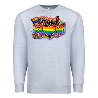 Heather Grey Proud Mom leopard Premium Sweatshirt - NancyCooperArtShop