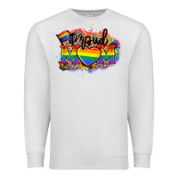 Oatmeal Heather Proud Mom leopard Premium Sweatshirt - NancyCooperArtShop