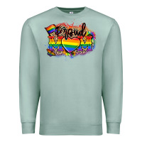 Seafoam Proud Mom leopard Premium Sweatshirt - NancyCooperArtShop