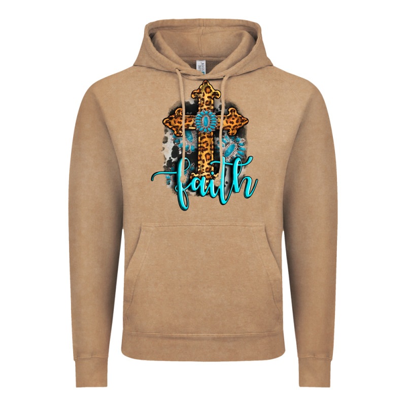 Faith Western Turquoise Vintage Hoodie by AdoDesignShop | Teevron