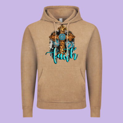 Faith Western Turquoise Vintage Hoodie Designed By Adodesignshop