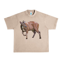 French Oak Red Brocket Buck Deer Urban Heavy Tee - LillyAllenDesigns