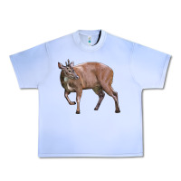 Grape Ice Red Brocket Buck Deer Urban Heavy Tee - LillyAllenDesigns