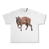 Lunar Rock Red Brocket Buck Deer Urban Heavy Tee - LillyAllenDesigns