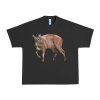 Pigment Black Red Brocket Buck Deer Urban Heavy Tee - LillyAllenDesigns