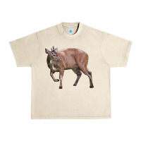 Sandshell Red Brocket Buck Deer Urban Heavy Tee - LillyAllenDesigns