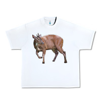 White Red Brocket Buck Deer Urban Heavy Tee - LillyAllenDesigns