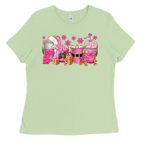 Matcha pink christmas coffee cups Ladies Tee - texasbilliewilder