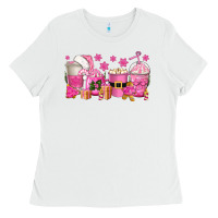 White pink christmas coffee cups Ladies Tee - texasbilliewilder