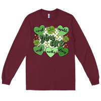 Burgundy st. patrick's day positive affirmations Long Sleeve Tee - MaliasSmallBusiness