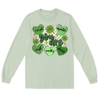 Matcha st. patrick's day positive affirmations Long Sleeve Tee - MaliasSmallBusiness