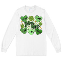 White st. patrick's day positive affirmations Long Sleeve Tee - MaliasSmallBusiness
