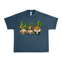 Midnight Navy western gnomes with cactus Urban Heavy Tee - AdoDesignShop