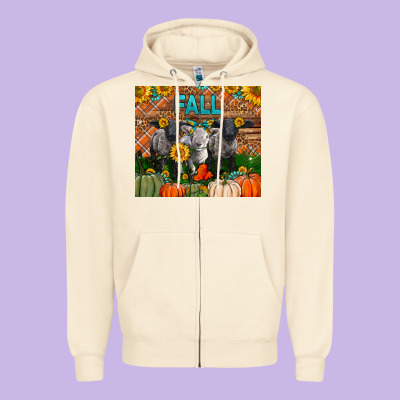 Fall Baby Lambs Zipper Hoodie Designed By Lillyallendesigns