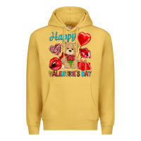 Antique Gold happy valentines day Valentine's Day Premium Hoodie - HowdyJamesFarm