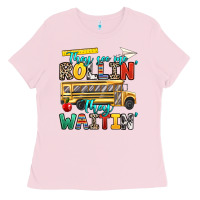 Bubblegum Pink they see me rollin they waitin Ladies Tee - texasbilliewilder