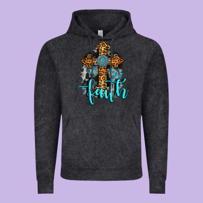 Faith Western Turquoise Vintage Hoodie Designed By Adodesignshop