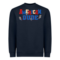 Navy american dude Heavyweight Sweatshirt - MaliasSmallBusiness