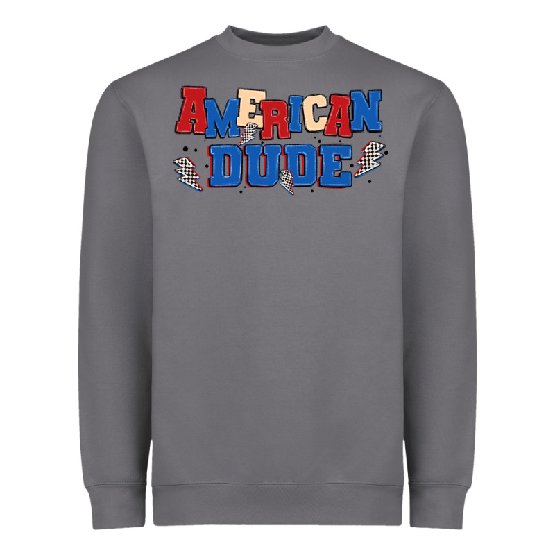American Dude Heavyweight Sweatshirt by MaliasSmallBusiness | Teevron