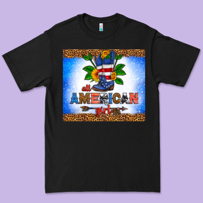 All American Girl Premium Tee Designed By Hra Design Shop